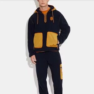 Coach Sherpa Fleece Half Zip Hoodie and Pants size xs  BNWT somewhat over sized